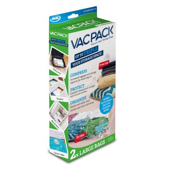 JML Jumbo Vac Pack Replacement Vacuum Storage Bags