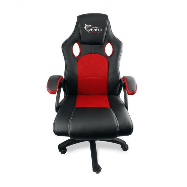 White Shark Kings Throne Gaming Chair - Black & Red