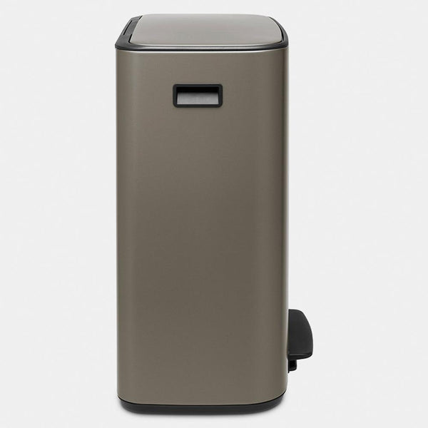 Brabantia 60L 2 Compartment Bo Pedal Bin Platinum | DID.ie - DID Electrical