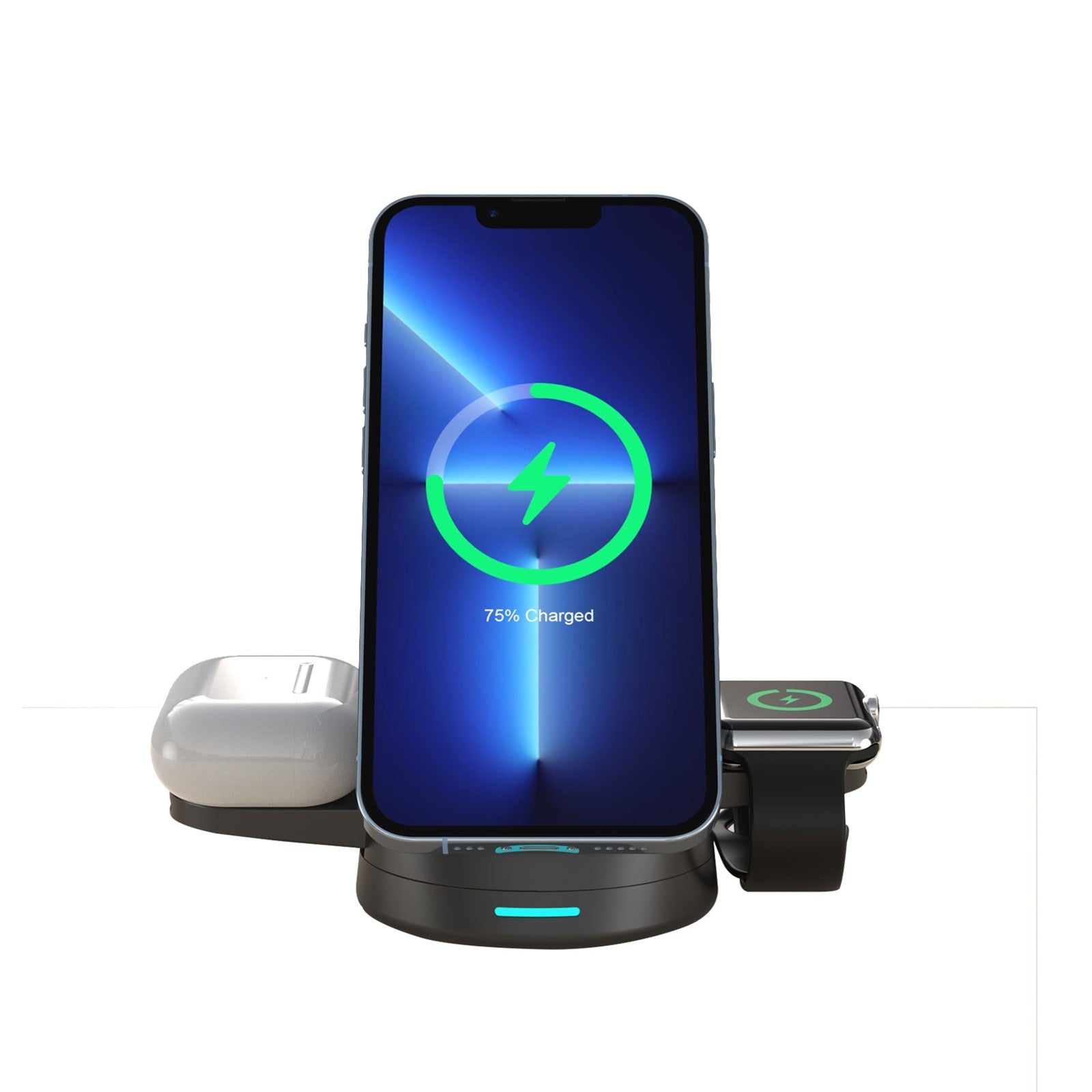  25W Wireless Charger,Foldable 2 in 1 Wireless Charging