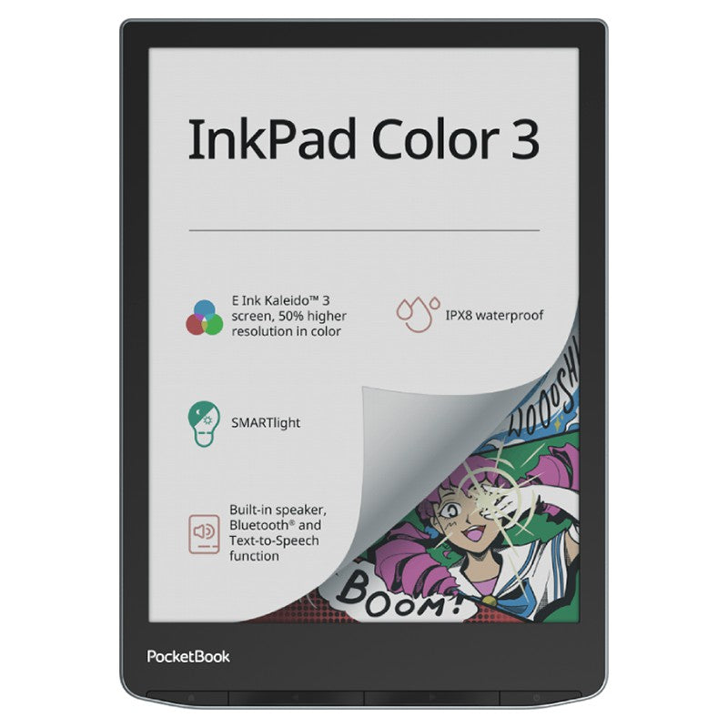 PocketBook InkPad Color 3 Touchscreen eReader Tablet - Stormy Sea | 253-PB743K3-1-WW from PocketBook - DID Electrical