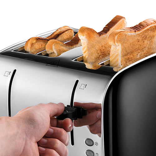 RussellHobbs Stainless Steel 4 Slice Toaster - Black | 28360 from Russell Hobbs - DID Electrical