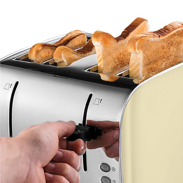 RussellHobbs Stainless Steel 4 Slice Toaster - Cream | 28363 from Russell Hobbs - DID Electrical