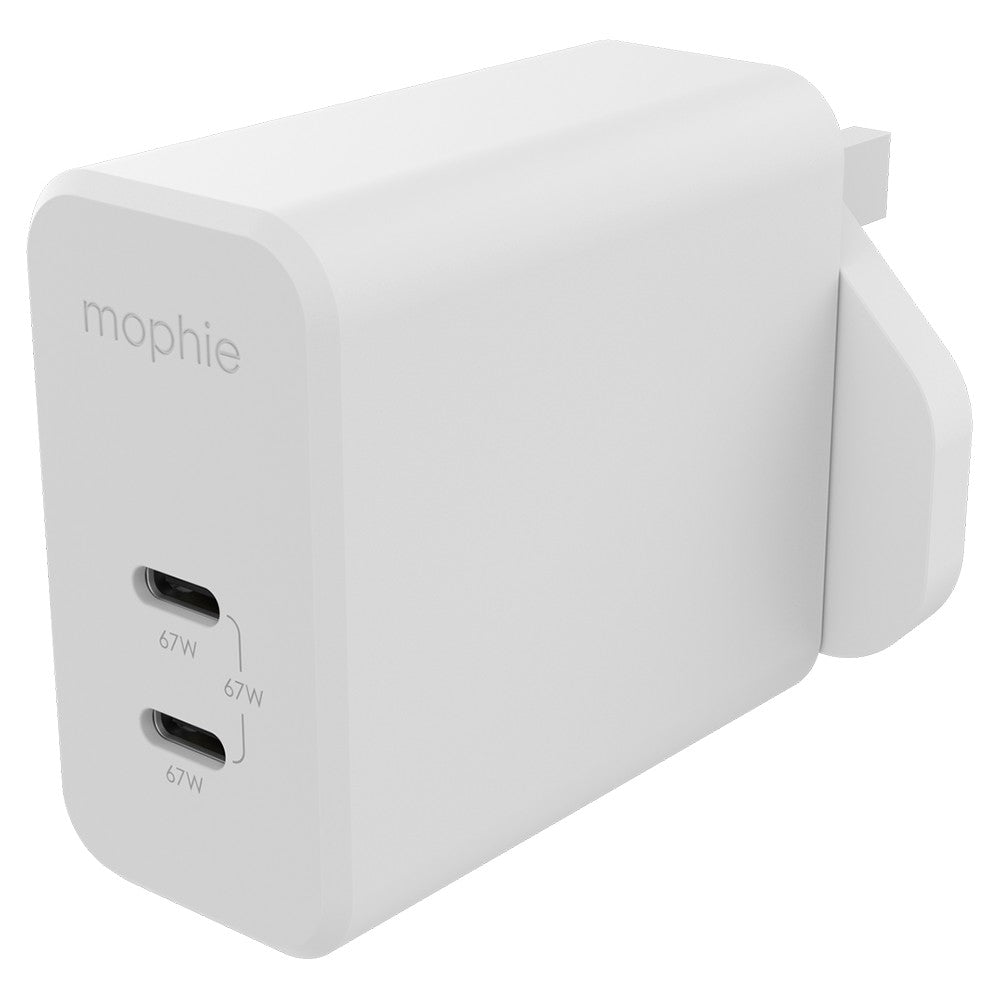 Zagg Mophie 67W Fast Charging USB-C Ports Wall Adapter - White | 409909305 from Zagg - DID Electrical