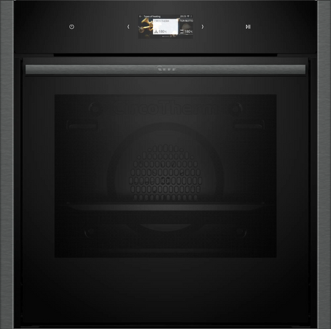 Neff N90 71L Built-In Electric Single Oven - Graphite Grey | B64CS51G0B