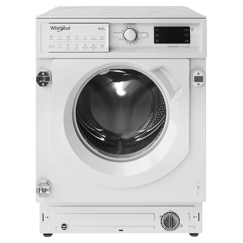 Whirlpool 9KG/6KG 1400 Spin Built-In Washer Dryer - White | BIWDWG961485UK