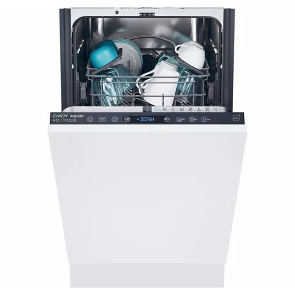 Candy 45CM Slimline Fully Integrated Dishwasher - White | CI0C7SB0FA-80 from Candy - DID Electrical