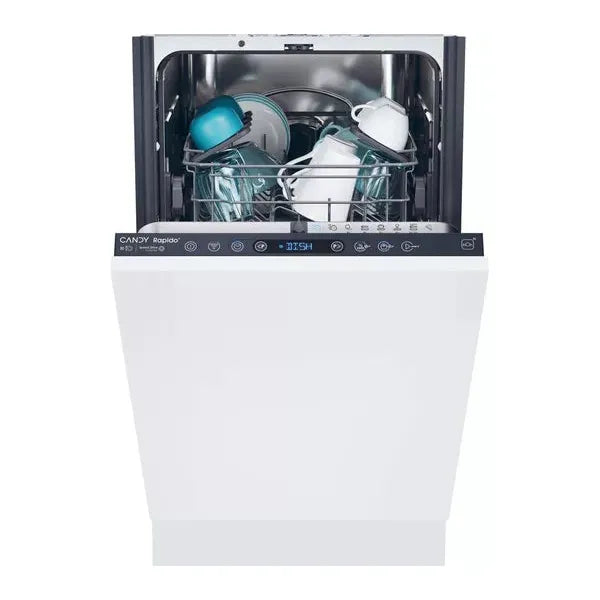 Candy 45CM Slimline Fully Integrated Dishwasher - White | CI0C7SB0FA-80 from Candy - DID Electrical