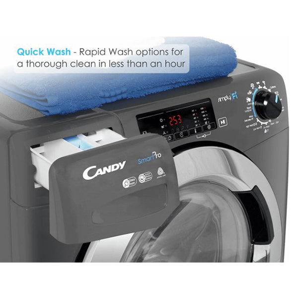 Candy 8KG/5KG 1200RPM Freestanding Washer Dryer - Graphite | CSOW2853TWCGE-80 from Candy - DID Electrical