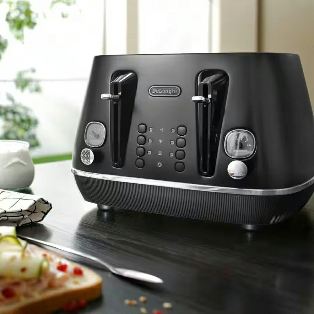 DeLonghi Distinta Moments 1800W 4 Slice Toaster - Black | CTIN4003.BK from DeLonghi - DID Electrical