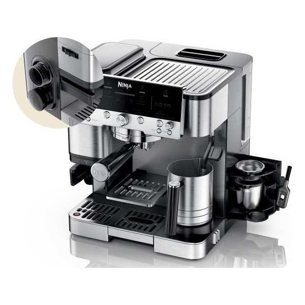 Pre order Ninja Luxe Cafe Premier Espresso Machine - Black &amp; Stainless Steel | ES601UK from Ninja - DID Electrical