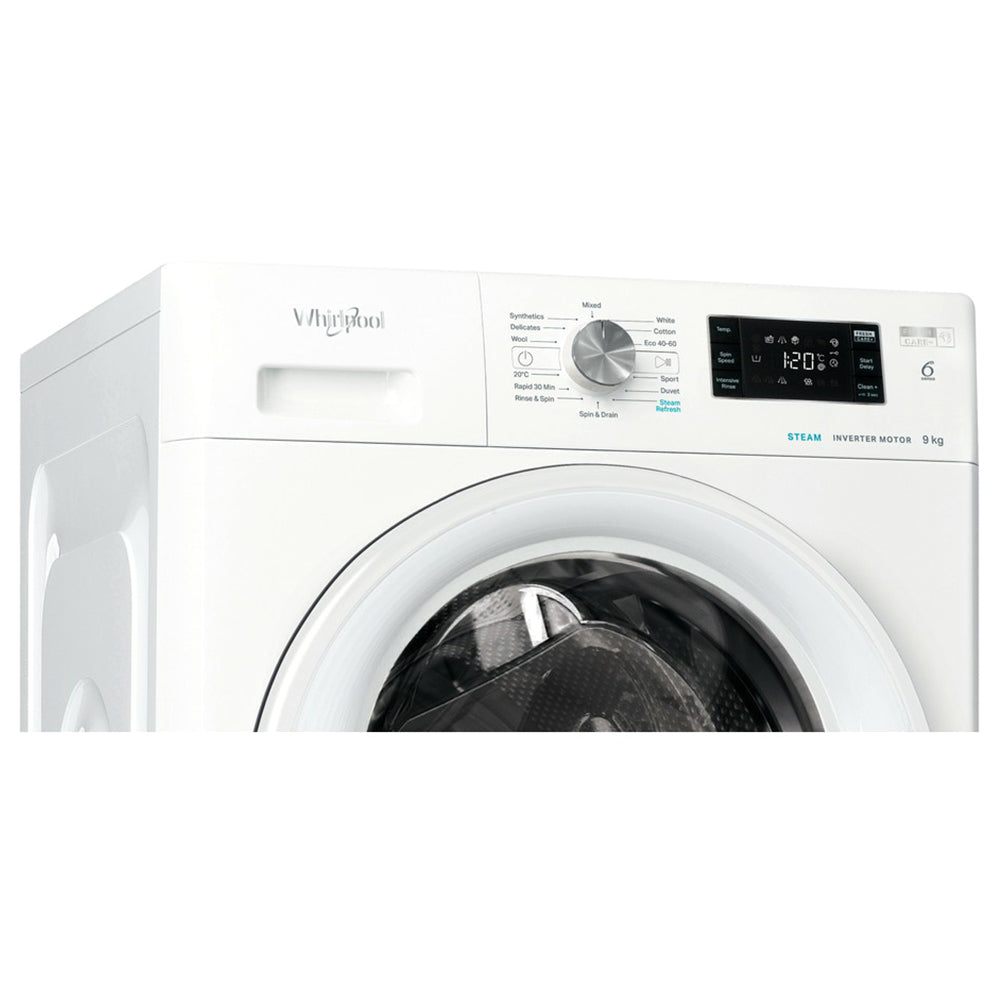 Whirlpool 6TH SENSE 9KG 1400RPM Freestanding Washing Machine - White | FFB 9469 WV UK from Whirlpool - DID Electrical