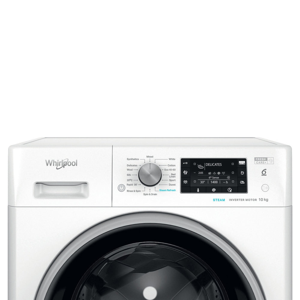 Whirlpool FreshCare+ 10KG 1400RPM Freestanding Washing Machine - White | FFD10489BSVUK from Whirlpool - DID Electrical