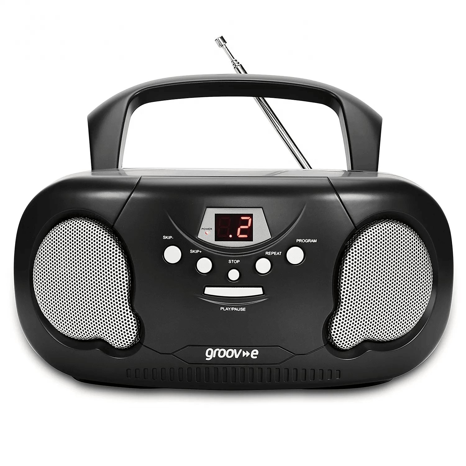 Groov-e Portable CD Player with Radio - Black | GVPS733BLK from Groov-e - DID Electrical