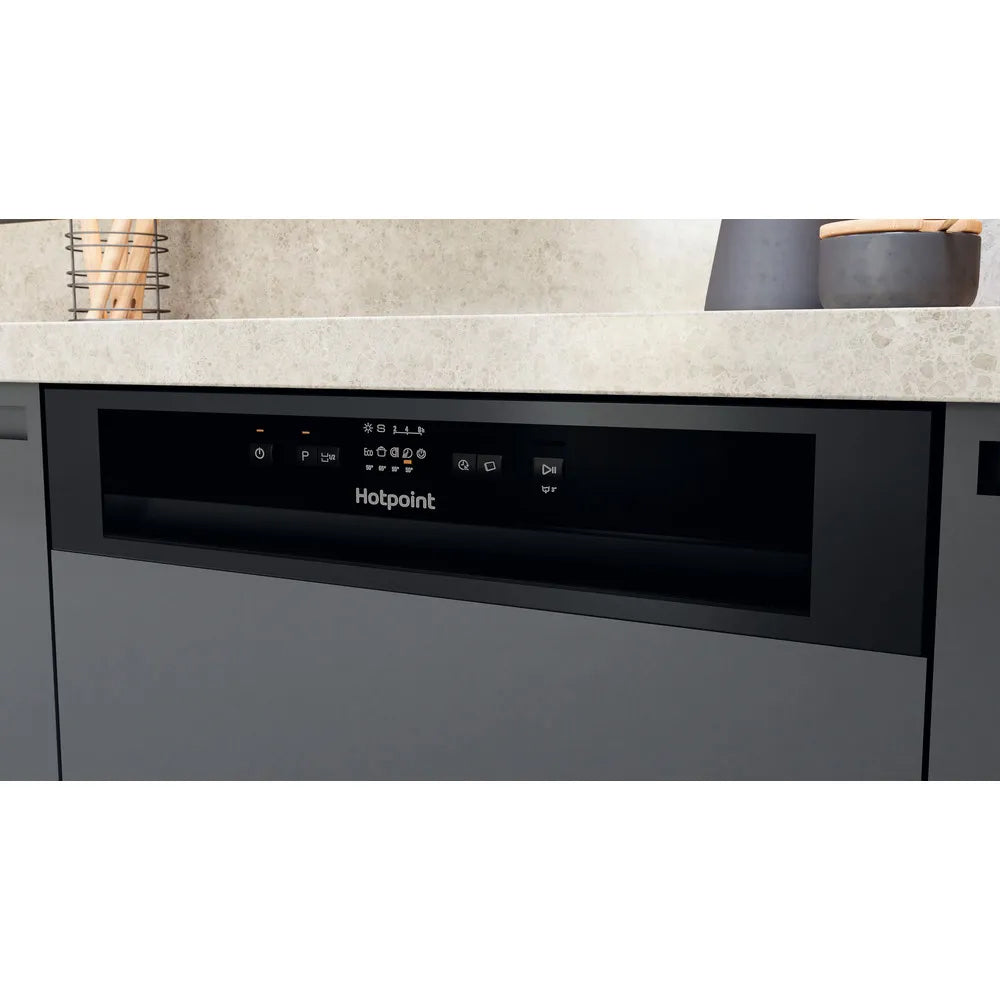 Hotpoint 60CM Built-In Standard Dishwasher - Black | H3BL626BUK from Hotpoint - DID Electrical