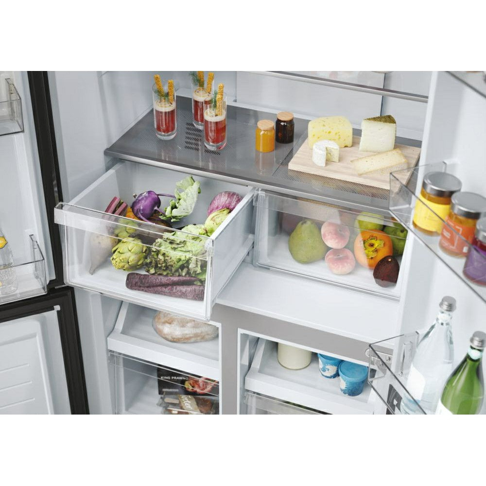 Haier Cube 83 Series 3 467L Frost Free Freestanding Multi Door Fridge Freezer - Gentle Silver | HCR3818ENMG(UK) from Haier - DID Electrical