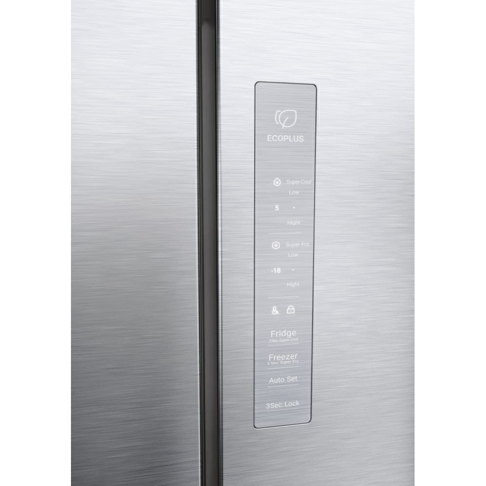 Haier Cube 83 Series 3 467L Frost Free Freestanding Multi Door Fridge Freezer - Gentle Silver | HCR3818ENMG(UK) from Haier - DID Electrical