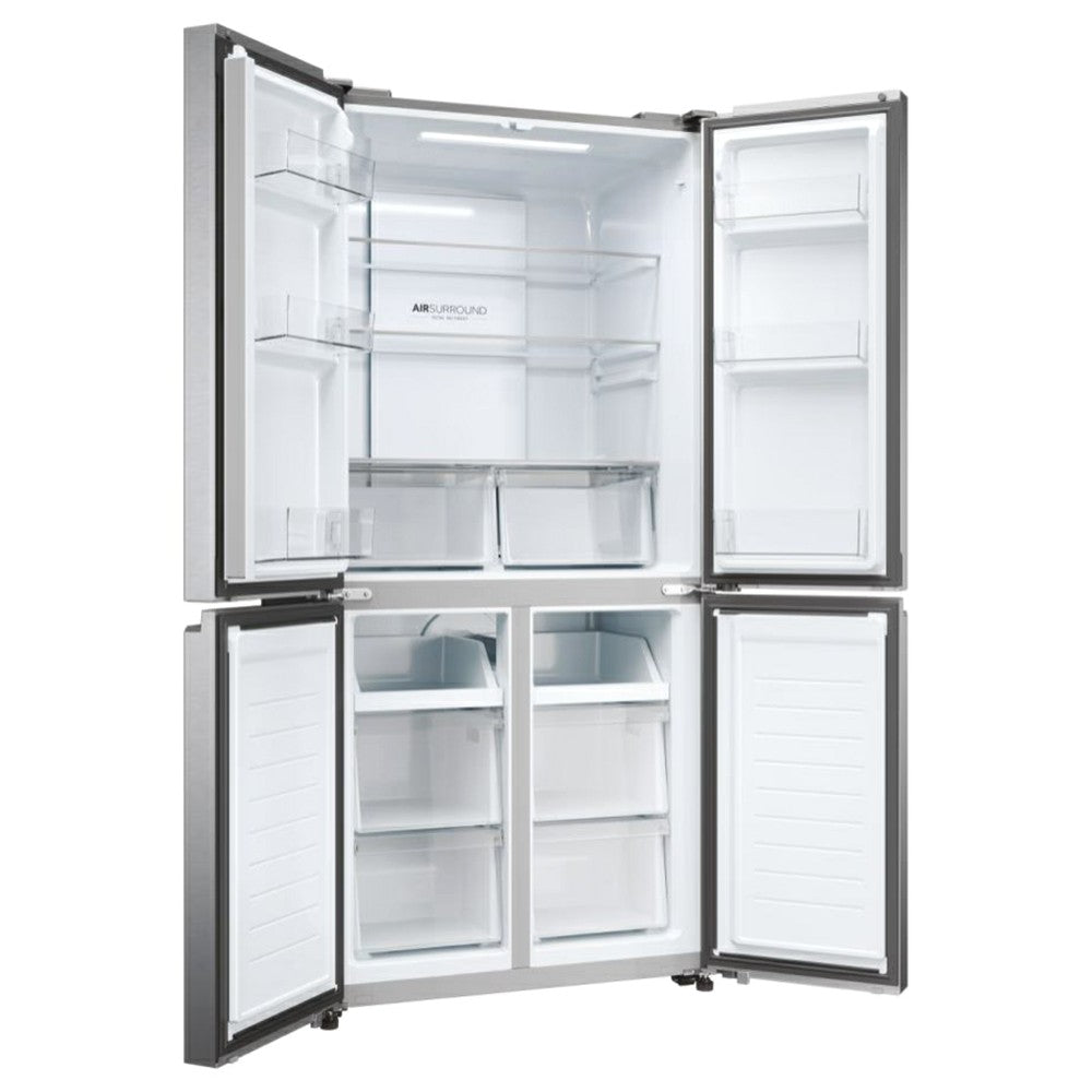 Haier Cube 83 Series 3 467L Frost Free Freestanding Multi Door Fridge Freezer - Gentle Silver | HCR3818ENMG(UK) from Haier - DID Electrical