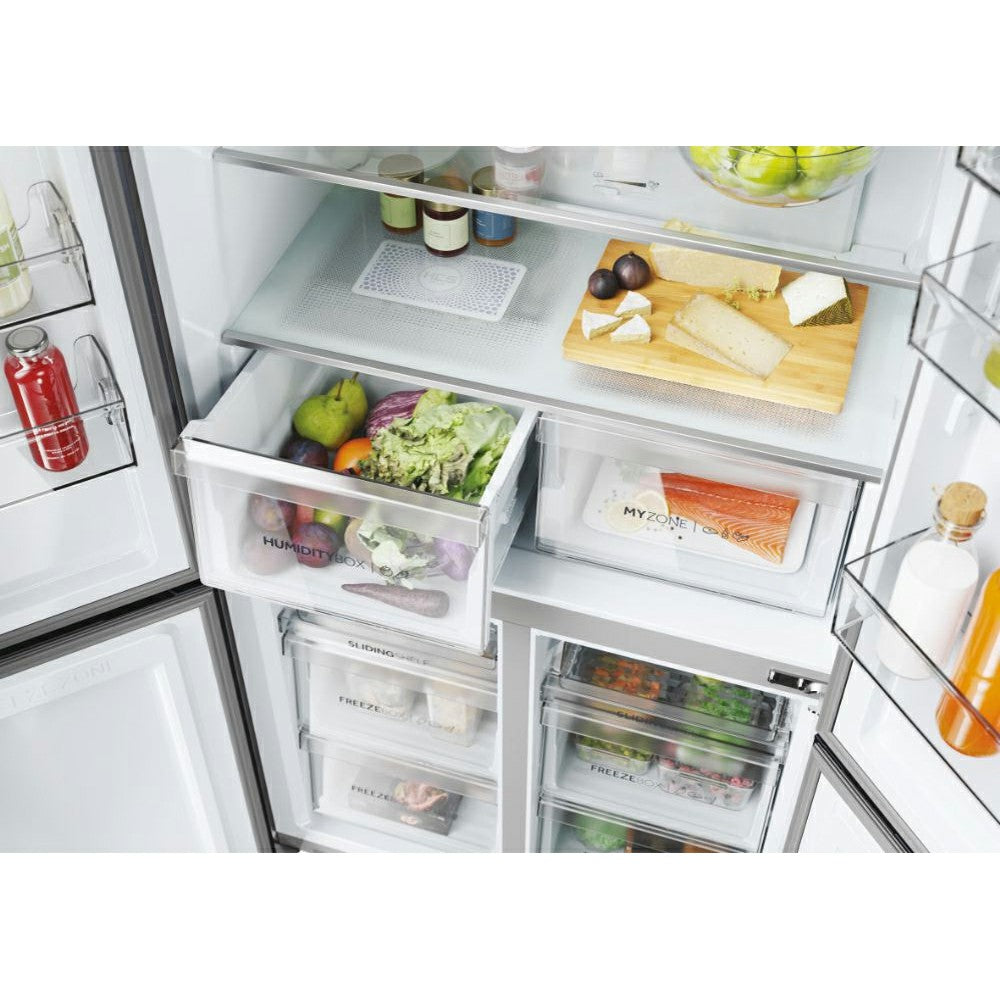 Haier Cube 90 Series 5 528L Multi Door American Style Freestanding Fridge Freezer | HCR5919ENMB from Haier - DID Electrical