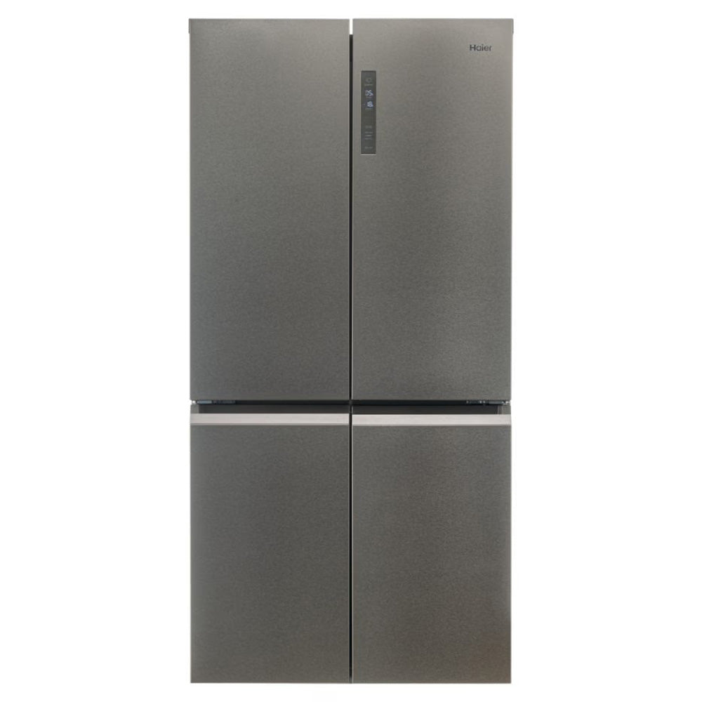 Haier Cube 90 Series 5 643L Frost Free Freestanding Multi Door Fridge Freezer - New Platinum Inox | HCR59F19ENMMUK from Haier - DID Electrical