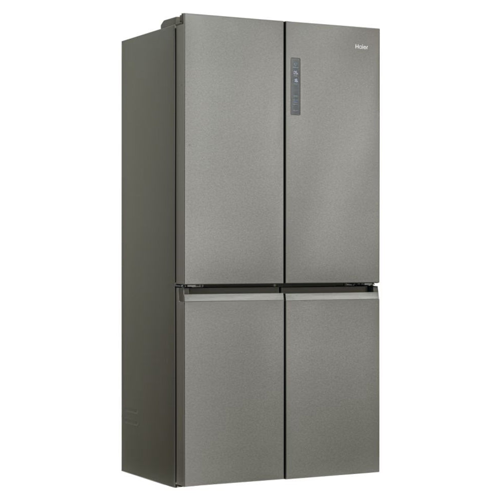 Haier Cube 90 Series 5 643L Frost Free Freestanding Multi Door Fridge Freezer - New Platinum Inox | HCR59F19ENMMUK from Haier - DID Electrical