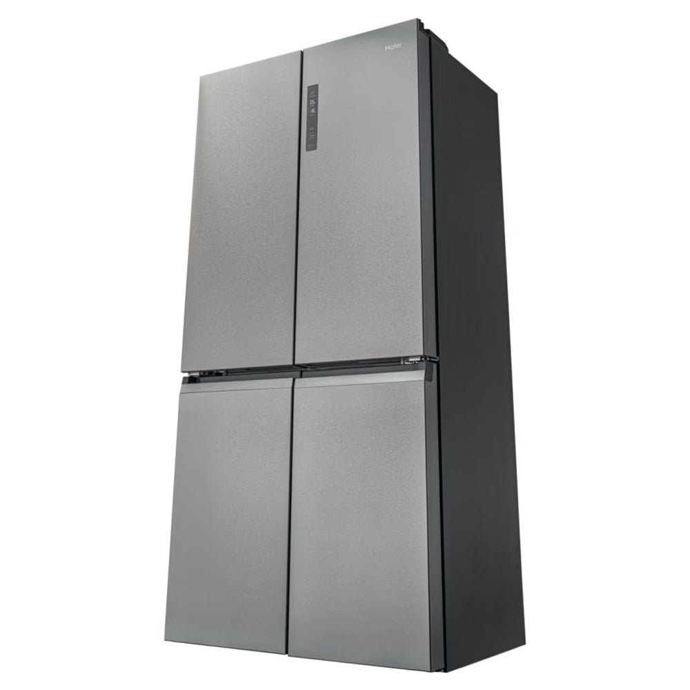 Haier Cube 90 Series 5 643L Frost Free Freestanding Multi Door Fridge Freezer - New Platinum Inox | HCR59F19ENMMUK from Haier - DID Electrical