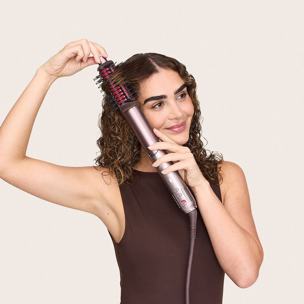 Shark FlexFusion 5-in-1 Air Styler &amp; Dryer Ceramic Straightener - Cosmic Blush | HD652SUK from Shark - DID Electrical