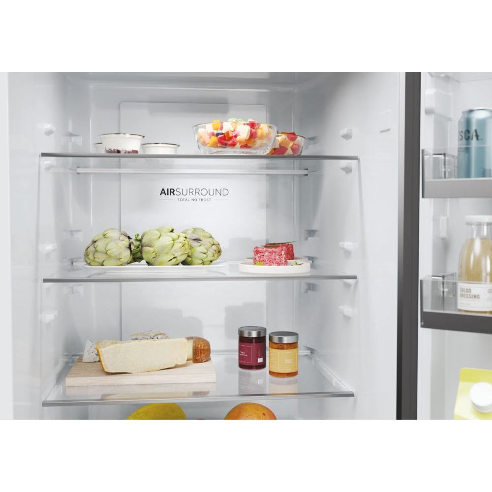 Haier 2D 60 Series 1 341L Freestanding Fridge Freezer - Silver | HDW1618DNPK(UK) from Haier - DID Electrical