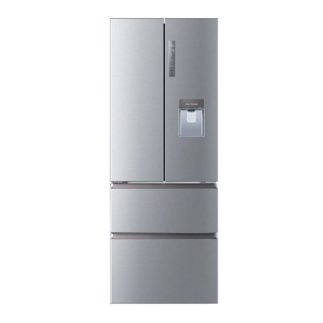 Haier FD 70 Series 5 444L No Frost Multi Door Freestanding Fridge Freezer - Platinum Inox | HFR5719EWMP from Haier - DID Electrical