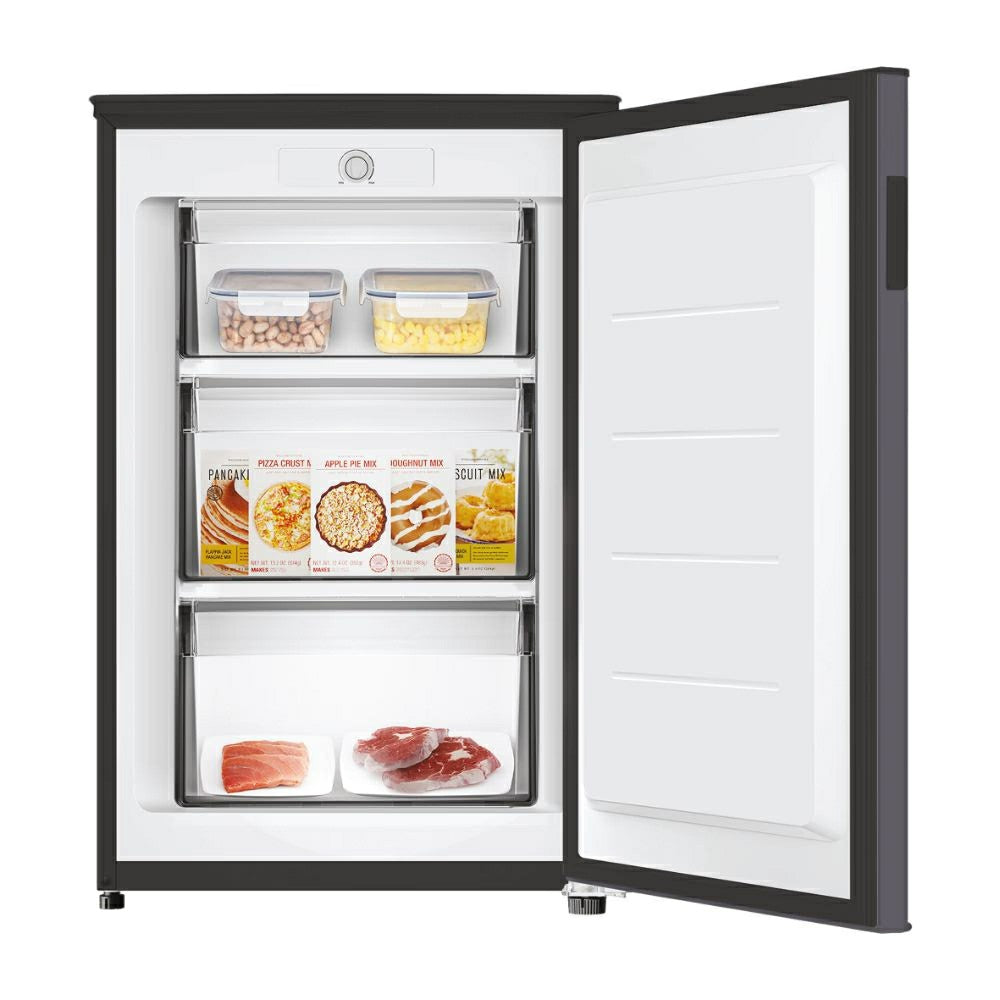 Hoover 85L Freestanding Upright Freezer - Black | HOUQS 58ESK from Hoover - DID Electrical