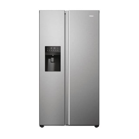 Haier SBS 90 Series 5 511L Side by Side American Style Fridge Freezer - Platinum Inox | HSR5918DIMPUK