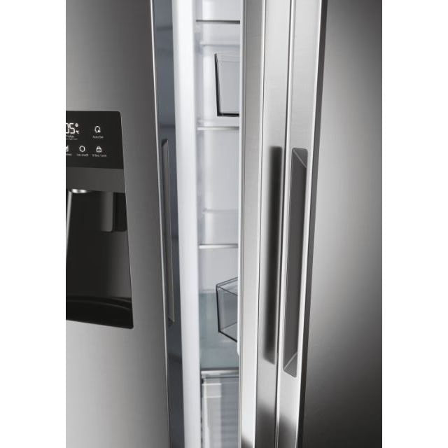 Haier SBS 90 Series 5 511L Side by Side American Style Fridge Freezer - Platinum Inox | HSR5918DIMPUK from Haier - DID Electrical