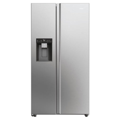 Haier SBS 90 Series 5 601L Frost Free Freestanding American Fridge Freezer - Platinum Inox | HSW59F18DIMM