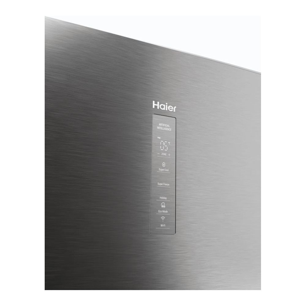 Haier 3D 60 Series 5 360L Freestanding  Fridge Freezer - Silver | HTW5618ENMG from Haier - DID Electrical