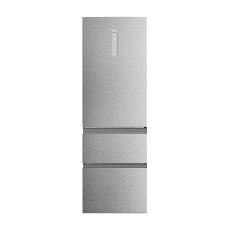 Haier 3D 60 Series 5 360L Freestanding  Fridge Freezer - Silver | HTW5618ENMG from Haier - DID Electrical