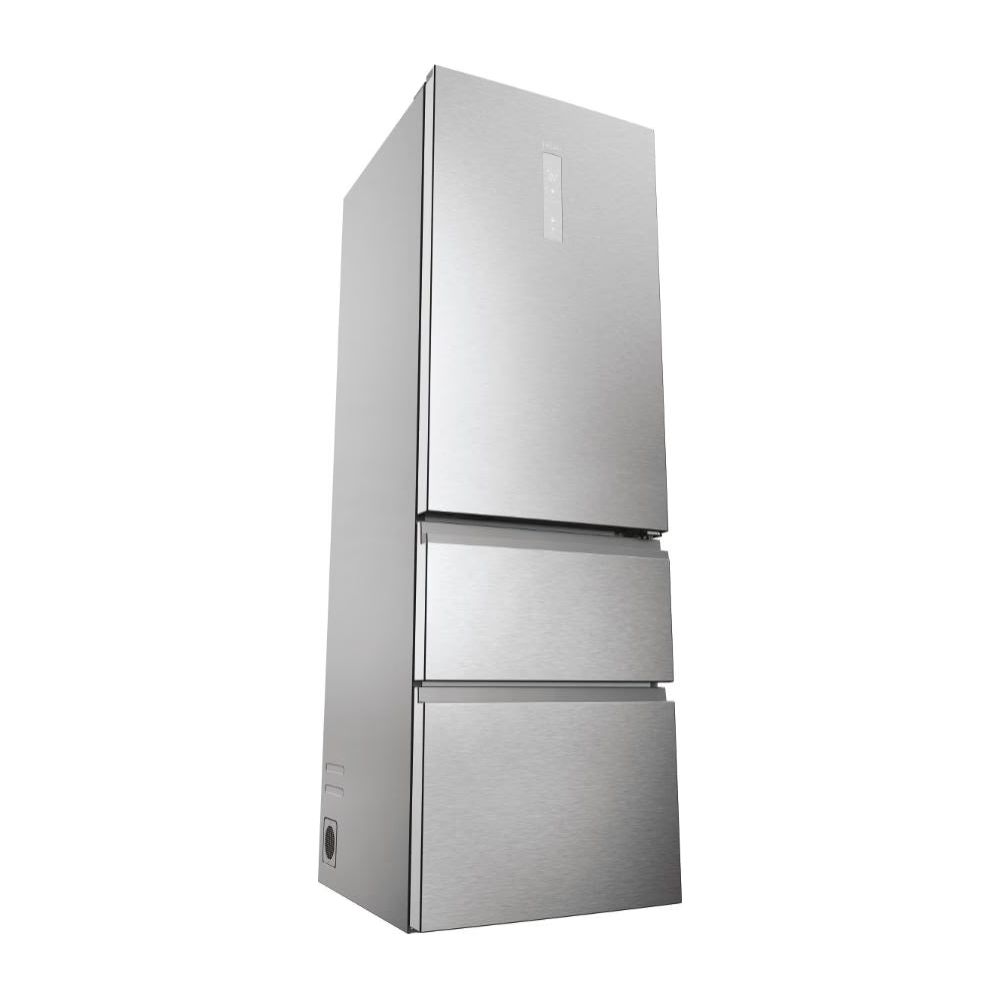 Haier 3D 60 Series 5 360L Freestanding  Fridge Freezer - Silver | HTW5618ENMG from Haier - DID Electrical