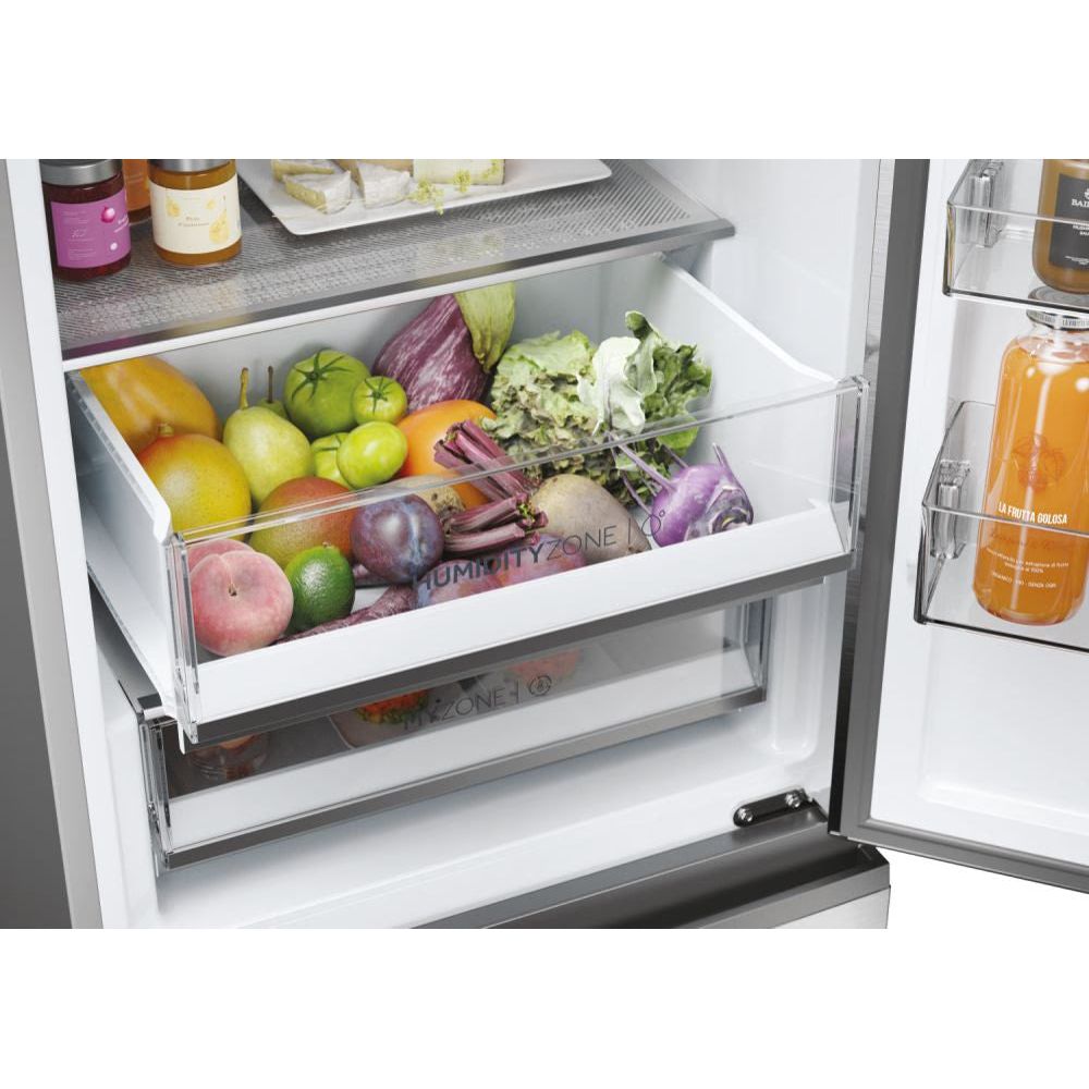 Haier 3D 60 Series 5 360L Freestanding  Fridge Freezer - Silver | HTW5618ENMG from Haier - DID Electrical