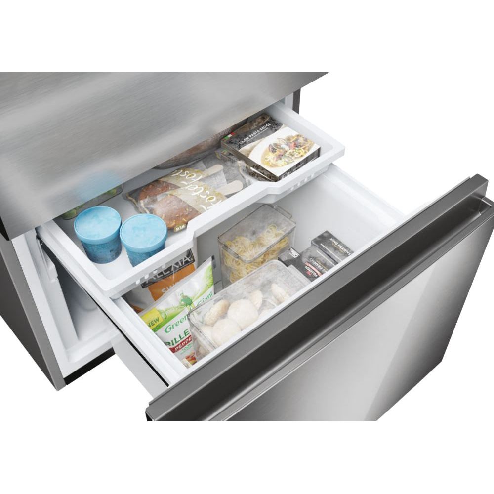 Haier 3D 60 Series 5 360L Freestanding  Fridge Freezer - Silver | HTW5618ENMG from Haier - DID Electrical