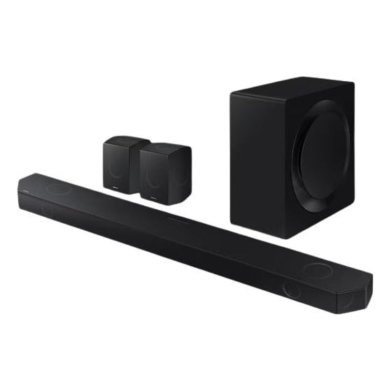 Samsung Q-Series 11.1.4CH Cinematic Soundbar with Subwoofer and Rear Speakers - Graphite Black | HW-Q990D/XU from Samsung - DID Electrical