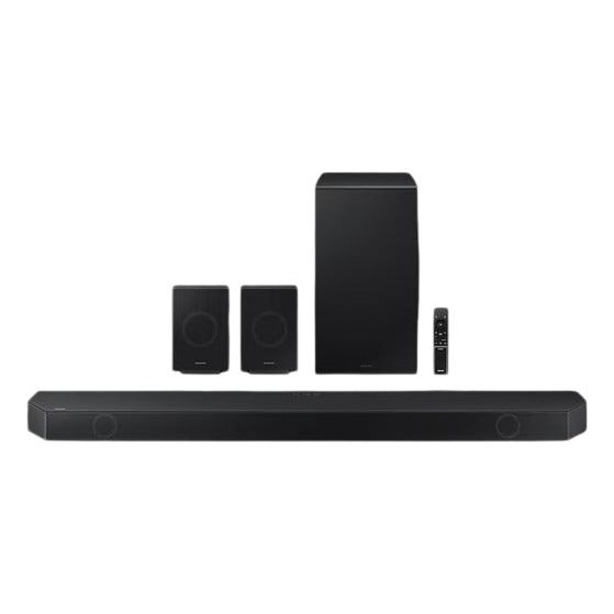 Samsung Q-Series 11.1.4CH Cinematic Soundbar with Subwoofer and Rear Speakers - Graphite Black | HW-Q990D/XU from Samsung - DID Electrical