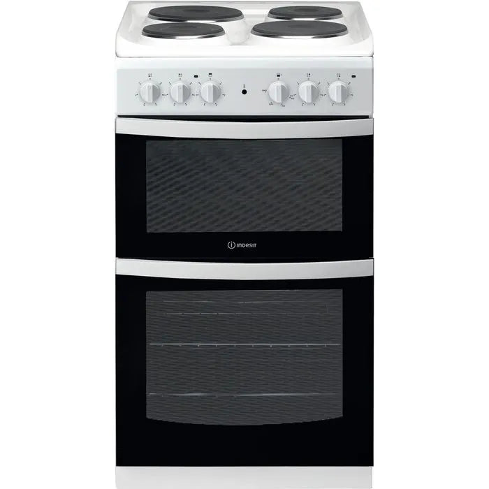 Indesit 50CM Freestanding Double Electric Cooker - White | ID5E92KMW from Indesit - DID Electrical