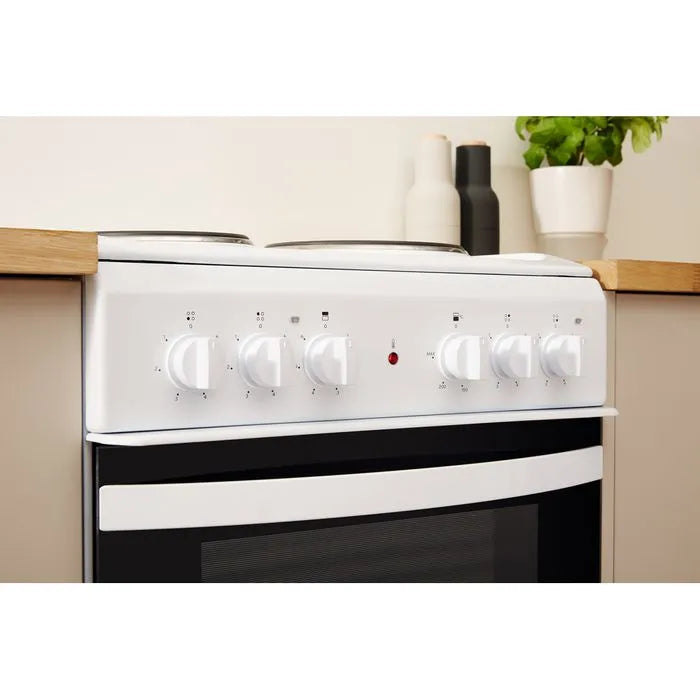 Indesit 50CM Freestanding Double Electric Cooker - White | ID5E92KMW from Indesit - DID Electrical