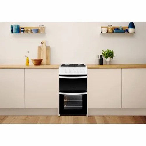 Indesit 50cm Freestanding Gas Cooker - White | ID5G00KMW/UK from Indesit - DID Electrical