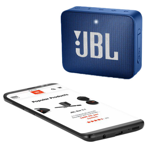 JBL Go 2 Wireless Portable Bluetooth Speaker - Blue | JBLGOES2BLUEU from JBL - DID Electrical