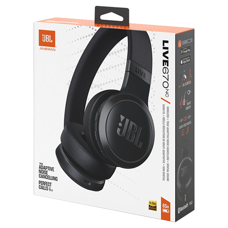 JBL Live 670NC On-Ear Headphone - Black | JBLLIVE670NCBLK from JBL - DID Electrical