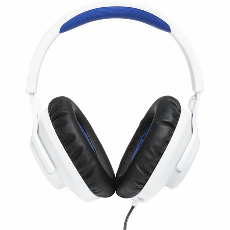 JBL Quantum 100P 40mm Driver Over-Ear Wired Gaming Headset - White&amp;Blue | JBLQ100PWHTBLU from JBL - DID Electrical