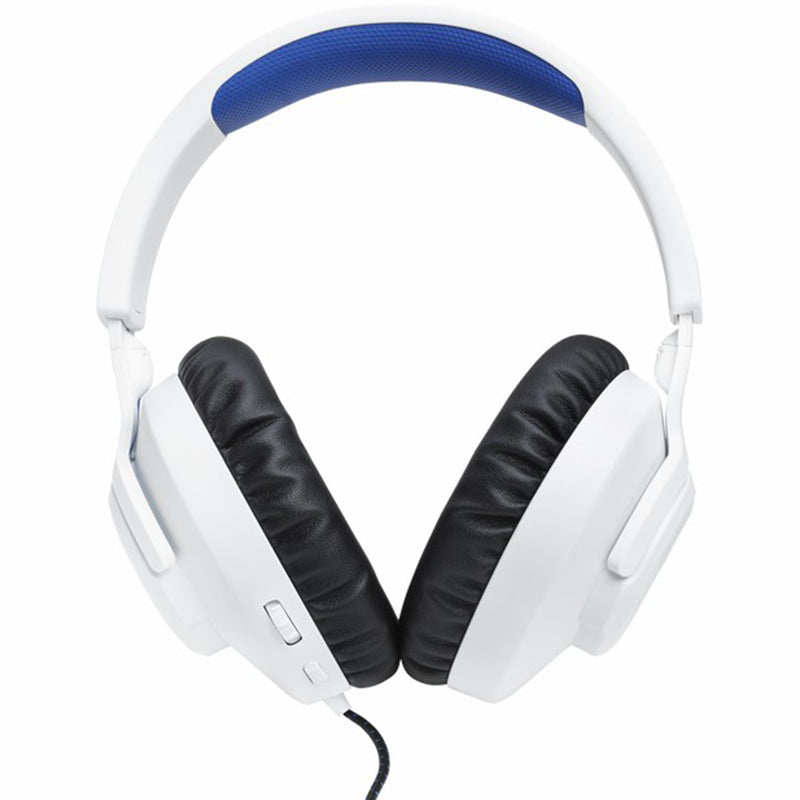 JBL Quantum 100P 40mm Driver Over-Ear Wired Gaming Headset - White &amp; Blue | JBLQ100PWHTBLU from JBL - DID Electrical