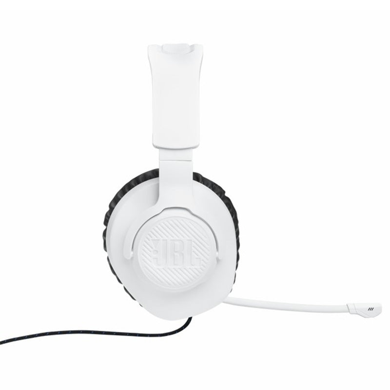 JBL Quantum 100P 40mm Driver Over-Ear Wired Gaming Headset - White&amp;Blue | JBLQ100PWHTBLU from JBL - DID Electrical