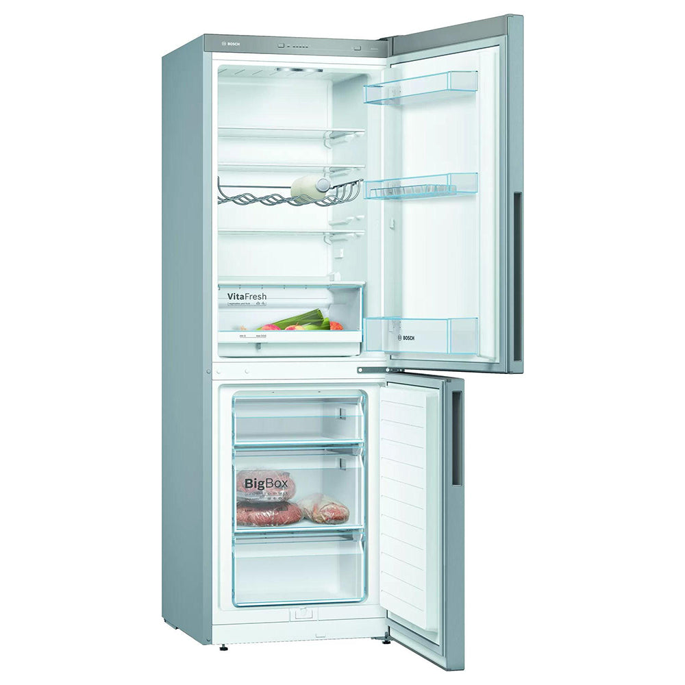 Bosch 60/40 Serie 4 289L Freestanding Fridge Freezer - Stainless Steel | KGV33VLEAG from Bosch - DID Electrical