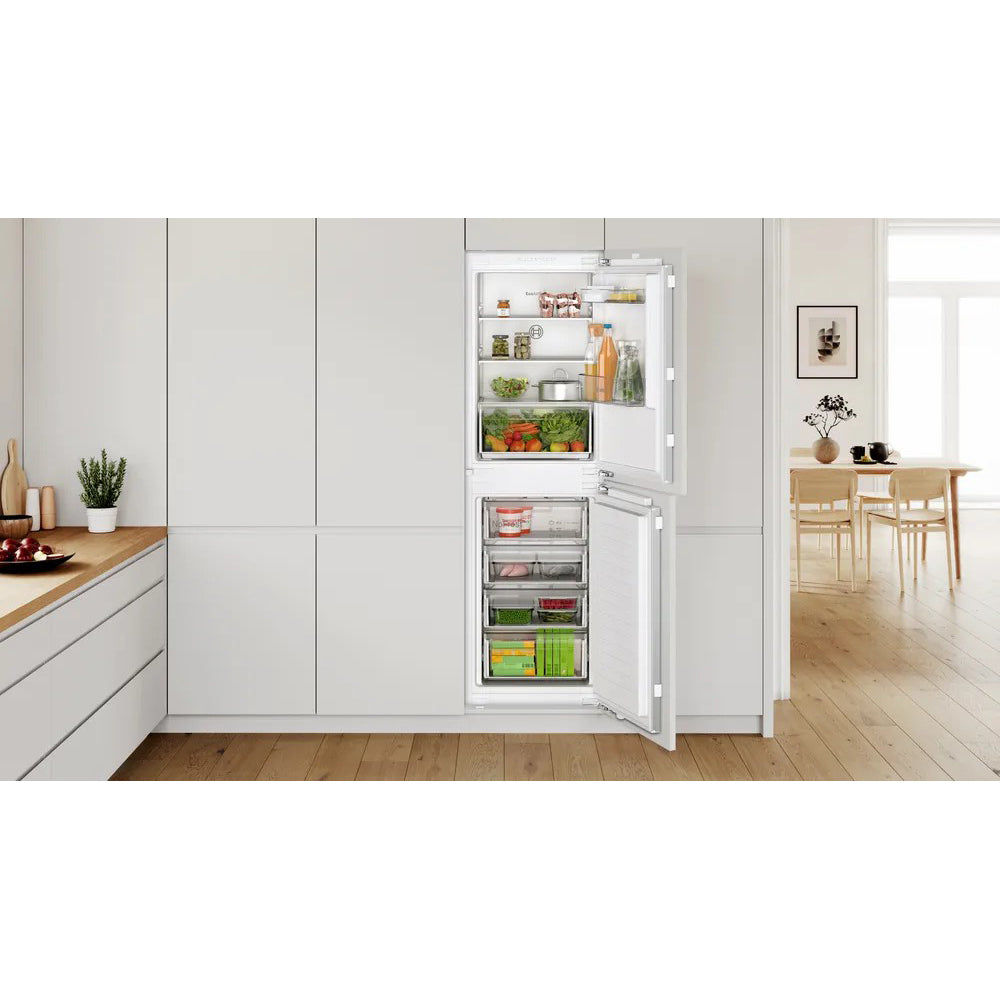 Bosch Series 2 249L Frost Free Built-In Fridge Freezer - White | KIN85NFE0G from Bosch - DID Electrical